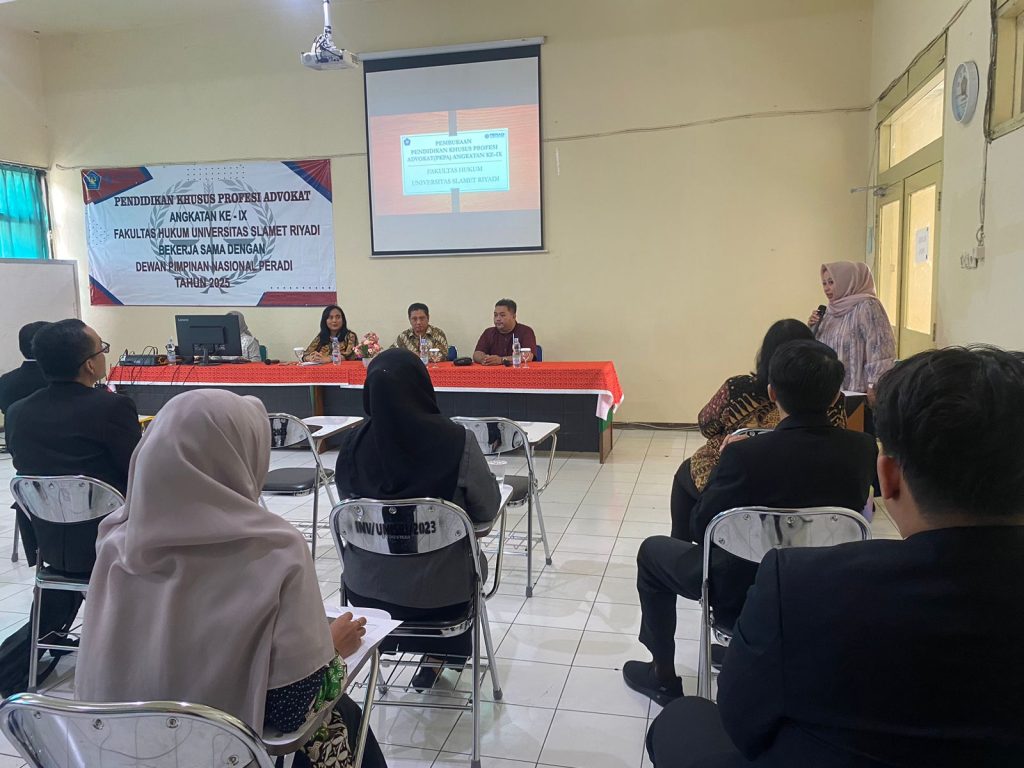 Fakultas Hukum Unisri Gelar Pendidikan Khusus Profesi Advokat Angkatan 9 1 IMG 20251018 WA0022